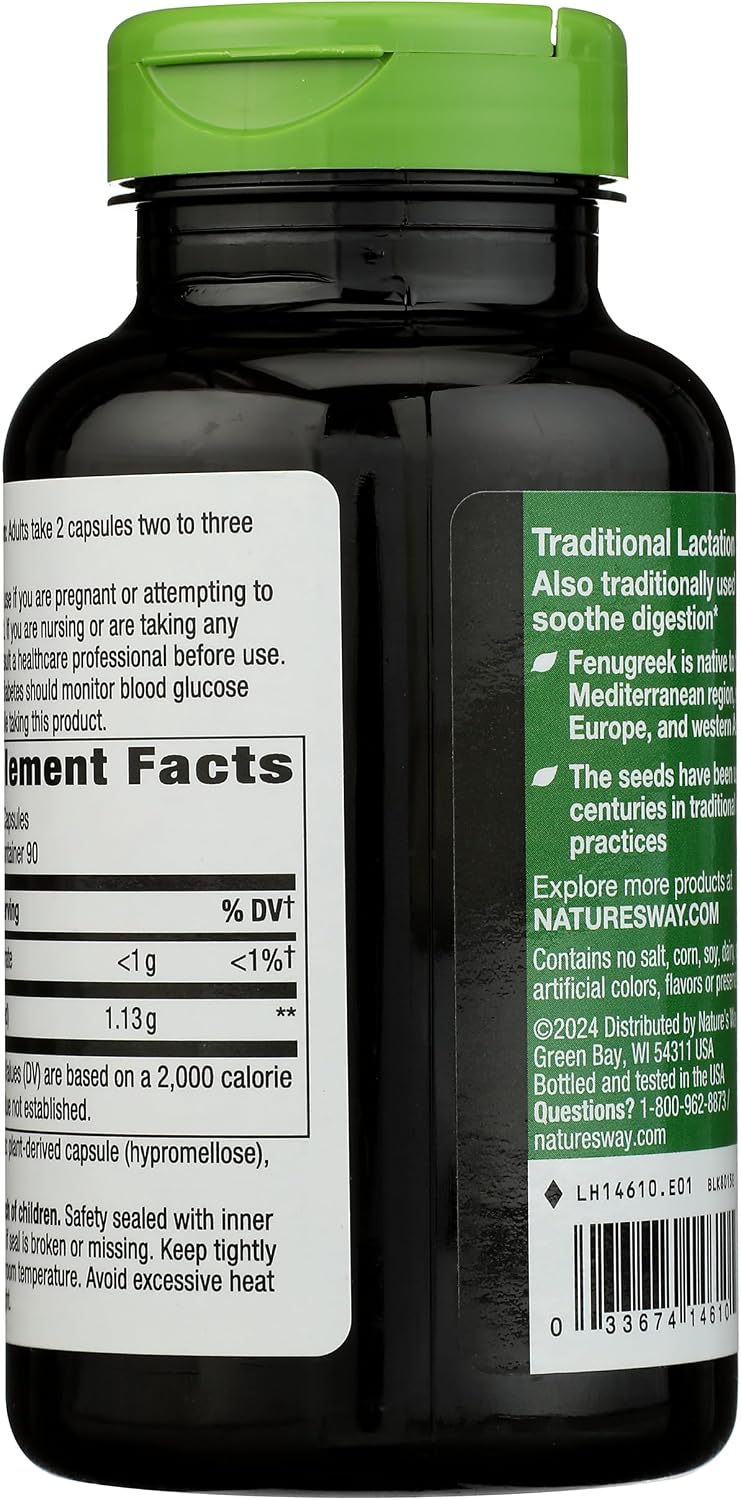 Nature's Way Fenugreek Seed, 180 Cápsulas