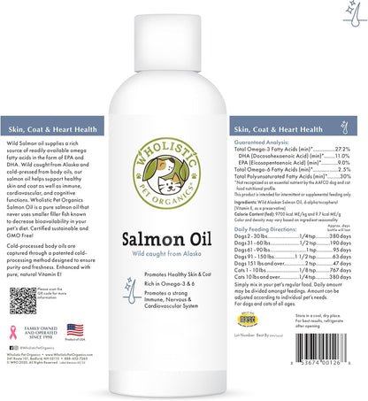 Wholistic Pet Organics - Aceite de Salmón – Certificado NASC: Fabricado en EE.UU. bajo estrictos estándares de – Image 9