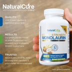 Natural Cure Labs Monolaurina Extra Strength 800 mg, 100 Cápsulas