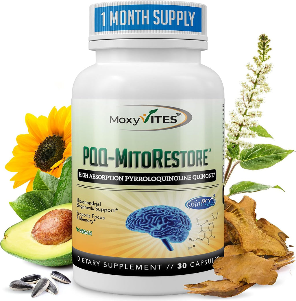 PQQ Mitorestore - Suplemento Cognitivo con BioPQQ 20mg | Memoria y Enfoque