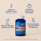 Mommy's Bliss Multivitamínico Prenatal con Ácido Fólico, Hierro y Probióticos - Vegano, Sin Gluten (45 cápsulas)