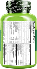 NATURELO Multivitamínico para Hombres - Complejo de Vitaminas y Minerales con Alimentos Ecológicos, 60 Cápsulas Vegetales