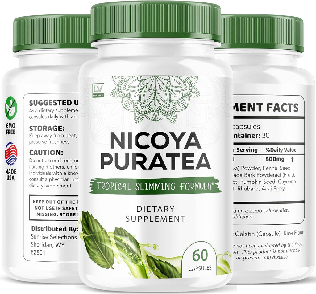 Nicoya Puratea Cápsulas, Fórmula Avanzada, Pack de 5 Meses (300 Cápsulas)