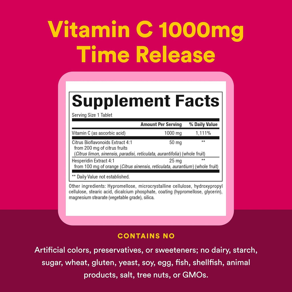 Natural Factors - Vitamina C 1000 mg, Liberación Prolongada, 90 Comprimidos