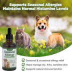Alivio para Alergias Estacionales en Perros y Gatos - Fórmula Herbal Natural - Líquido de Rápida Absorción