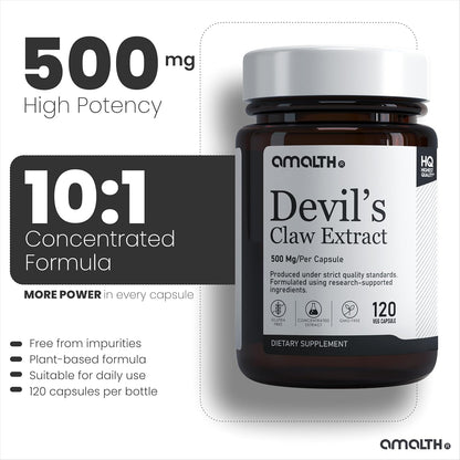 Cápsulas de Extracto de Garra del Diablo 500 – Sin aditivos innecesarios: Libre de OGM, gluten y alérgenos comunes. – Image 3