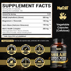 Magnesio con Lion's Mane, Shilajit, Ashwagandha, Raíz de Maca y Complejo de Salud Masculina - 210 Cápsulas
