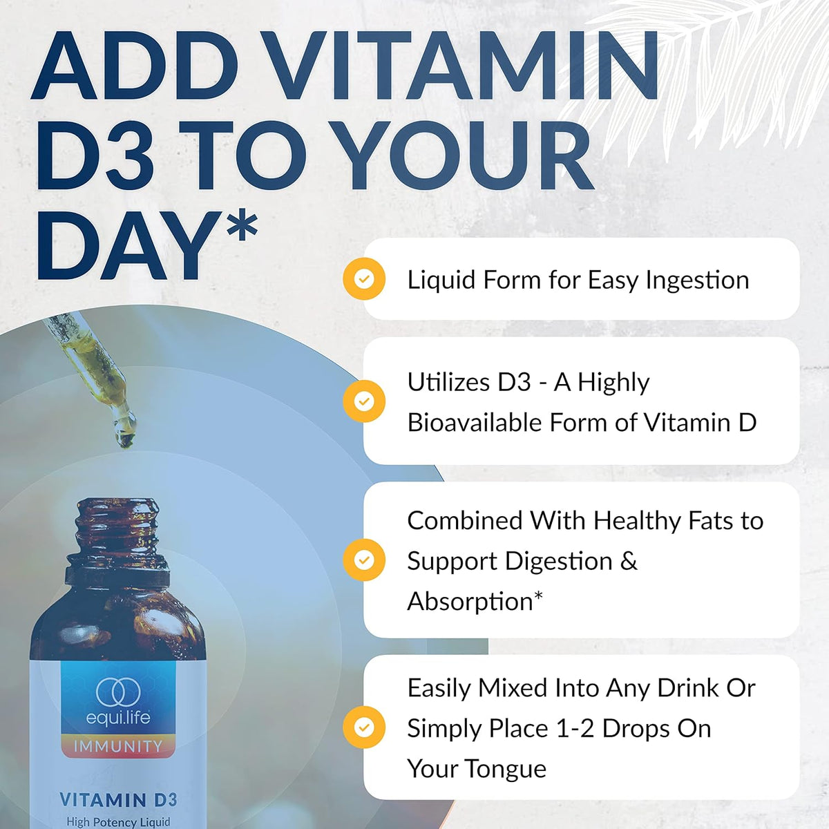 Equilife Vitamin D3: High Potency Liquid – Contribuye al mantenimiento de los niveles normales de calcio en sangre. – Image 7