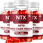 NTX Nutrition Keto Gummies - 180 Gominolas con Vinagre de Manzana (Pack de 3)