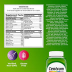 Centrum Adult Multivitamin/Multimineral with Antioxidants, Zinc, Vitamin D3 and B Vitamins, Gluten Free, Non-GMO Ingredients - 200 Tablets