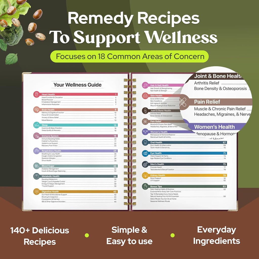 The Natural Healing Handbook: Guía de remedios herbales y recetas naturales