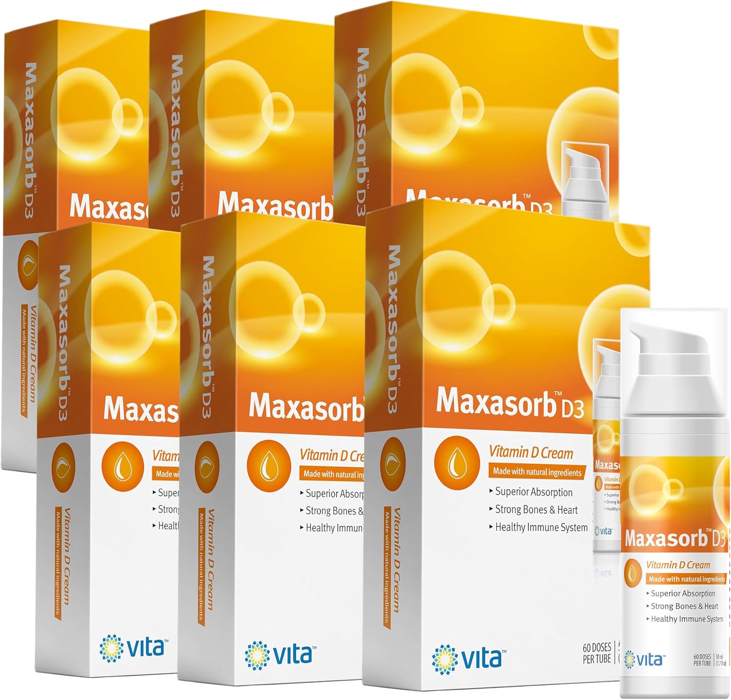 Vita Sciences Crema de Vitamina D3 para Cara y Cuerpo, 1000 IU