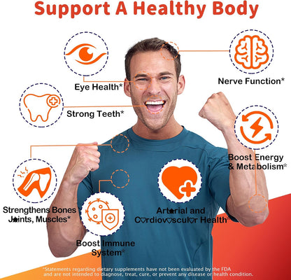 Methylated Multivitamin con Vitamina D3 K2, B12, A, C, Zinc - Gominolas Sin Azúcar Veganas