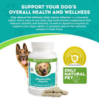 Only Natural Pet Ultimate Daily Vitamins - Complete Multivitamin for Dogs - 180 Chewable Tablets