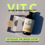 AMANDEAN Liposomal Vitamin C 1000mg 177ml - Suplemento Líquido de Vitamina C con Quali-C, Vegano, Sin Gluten
