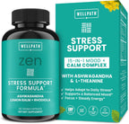 WellPath Zen – Complemento alimenticio para el estrés y el estado de ánimo | Ashwagandha, Rhodiola, L-teanina, Melisa | Cápsulas veganas, 60 unidades