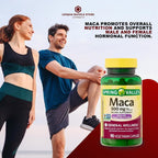Maca 500mg – 90 Cápsulas Vegetarianas, Suplemento de Raíz de Maca Orgánica, No-GMO, Sin Gluten (Pack de 2)