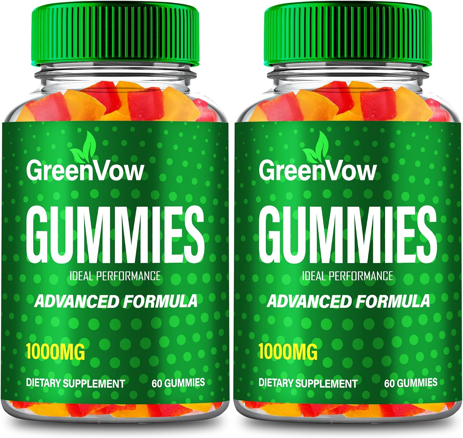 GreenVow Hemp Gummies - Suplemento Natural en Gominolas para el Bienestar General (2 Pack)