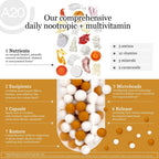 HCF A20 Multivitamin Nootropic Complex – 20 Premium Nutrients and Microbead Technology