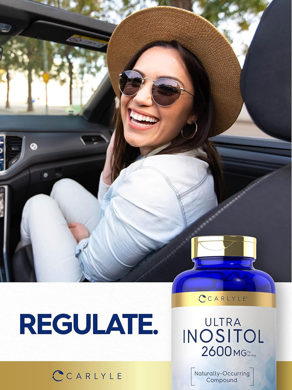 Carlyle Inositol 2600 mg - 200 Cápsulas - Myo-Inositol - No GMO, Sin Gluten