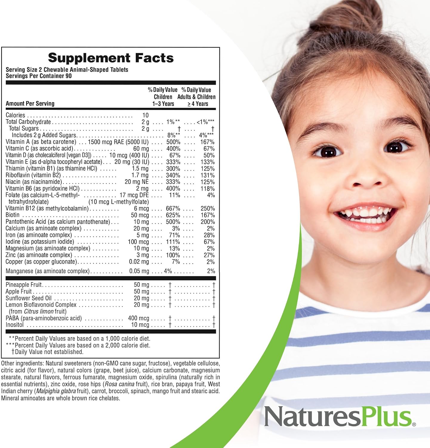 NaturesPlus Animal Parade Multivitamínico Masticable para Niños - Sabor Uva - 180 Comprimidos (Pack de 2)