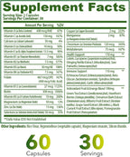 Veetify Multivitamínico Completo 35 en 1 – Vitaminas y Minerales de Alta Potencia con Antioxidantes, Magnesio, Zinc y Fórmula Detox de Té Verde – 60 Cápsulas Veganas