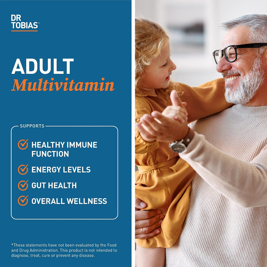 Dr. Tobias Multivitamínico Adulto - 180 Comprimidos Veganos con 42 Frutas y Verduras