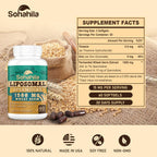 Suplemento de Espermidina 15 mg con Zinc y Tiamina - 60 Cápsulas Blandas - Fórmula Liposomal para Máxima Absorción - Sohahila
