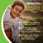 NaturesPlus Animal Parade Immune Booster – 90 Chewable Tablets Tropical Flavor – Children's Immune Support