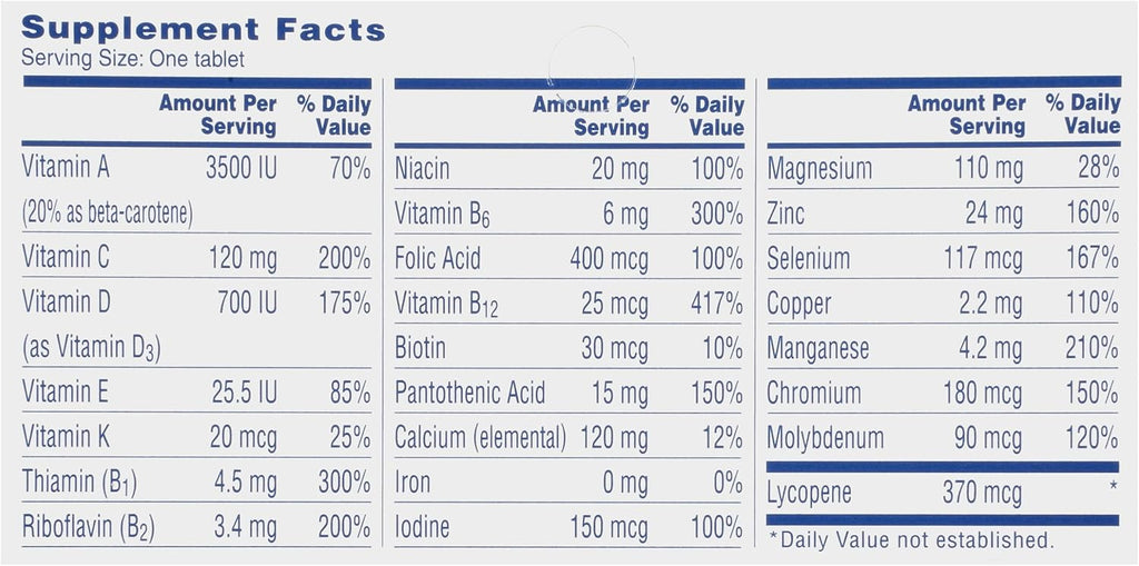 One A Day Men's 50+ Healthy Advantage Multivitamin, 65 Comprimidos
