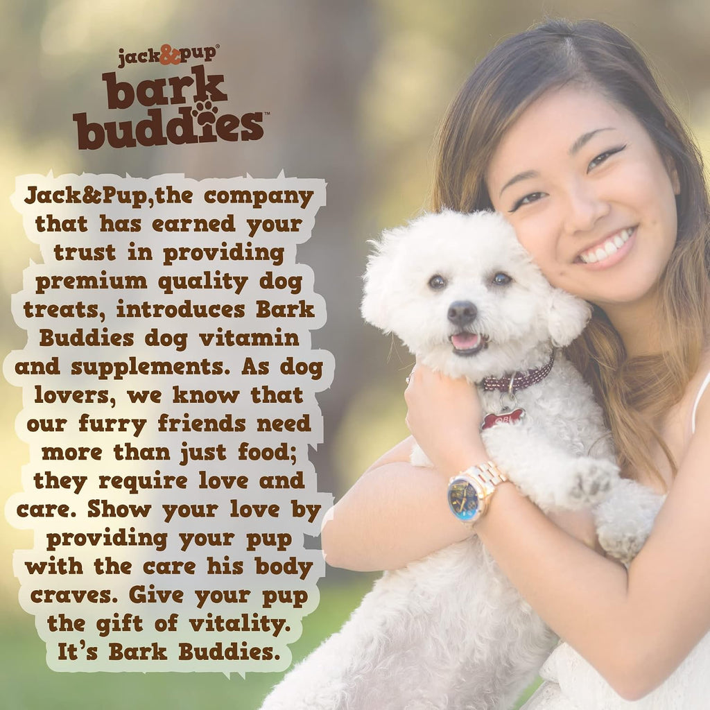 Jack&Pup Multivitamínico para Perros - Bark Buddies Multi-Buddy - Complemento masticable - 60 unidades