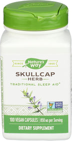 Nature's Way Escutelaria (Skullcap) - 850 mg por porción de 2 cápsulas - 100 cápsulas (50 porciones)