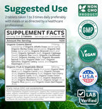 USDA Organic Super Greens - Suplemento de Superverduras Ecológicas con 28 Superalimentos
