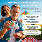 LIVEGOOD Vitamina D3 y K2 Orgánica 2000 UI con MK-7 - Cápsulas Veganas (60 uds)