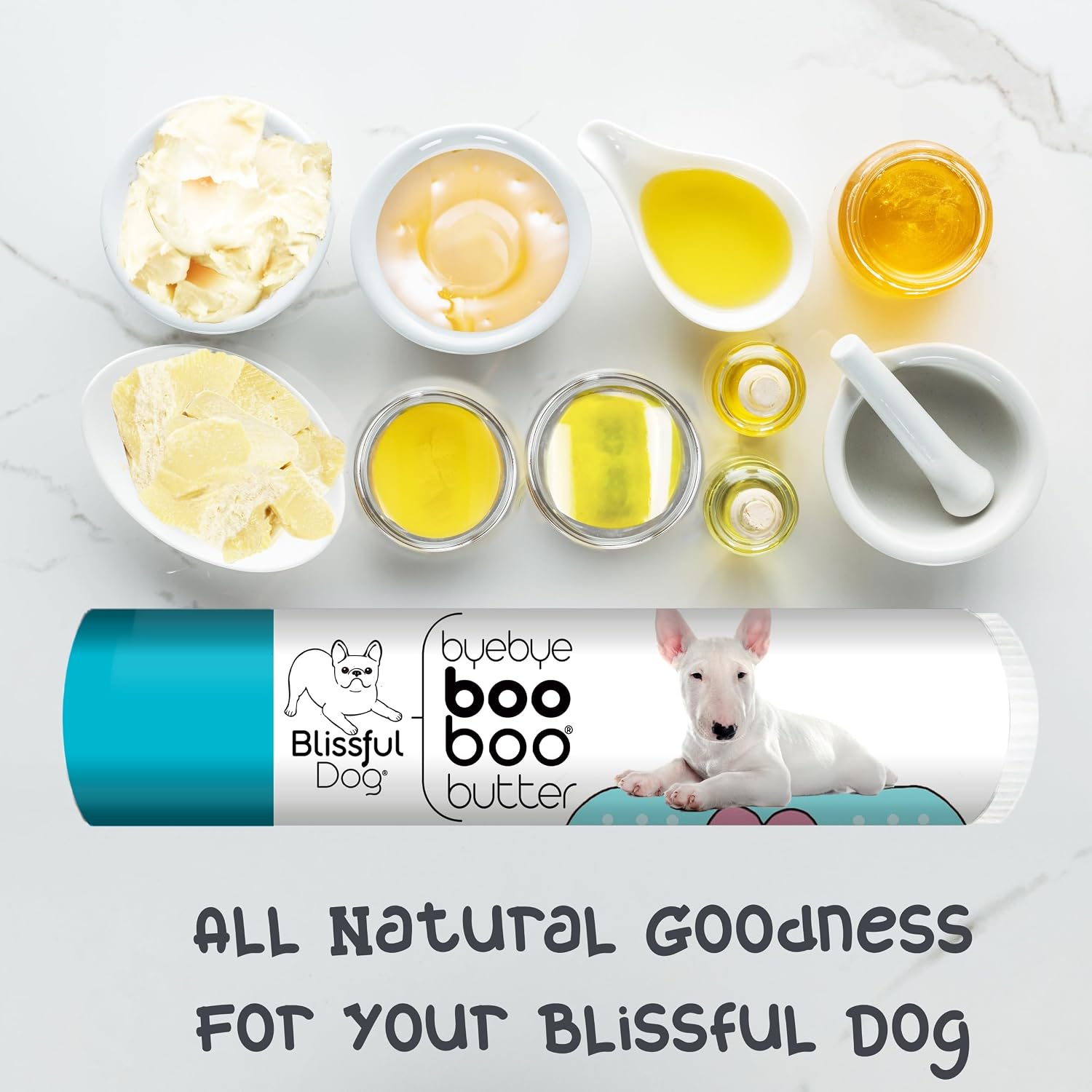 The Blissful Dog Tubo de .15 oz Mantequilla Booboo para Bull Terrier