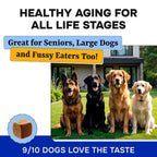 Pawsential Dog Vitamins + Glucosamine - Chewable Multivitamins + Probiotics, Omega - Hip & Joint Support, Skin & Coat, Gut Health - Adult & Senior - Large & Small Breed - 120 Chews