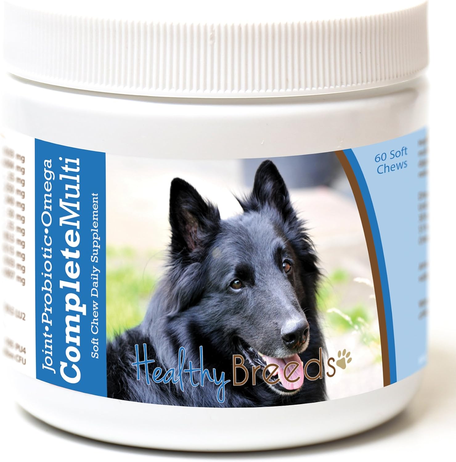 Healthy Breeds Belgian Sheepdog Multivitamínico Completo con Probióticos, Glucosamina, Condroitina y Omega - 60 Golosinas Masticables