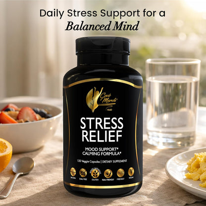 Cocó March N.M.D Stress Relief Support Supplement – Magnesium & B Vitamins Blend with Ashwagandha, Supports Stress Response, Sleep Cycle, Cognitive & Nerve Health – Gluten Free, Vegan – 120 Capsules