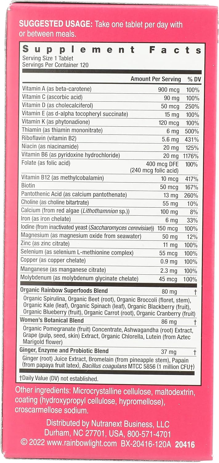 Rainbow Light Multivitamínico para Mujeres One, en Polvo, 120 dosis