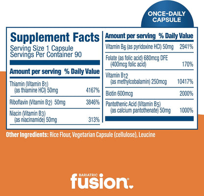 Bariatric Fusion Complejo B-50 | Vitaminas B – Fabricado en EE. UU.: Con ingredientes de origen global, bajo – Image 4