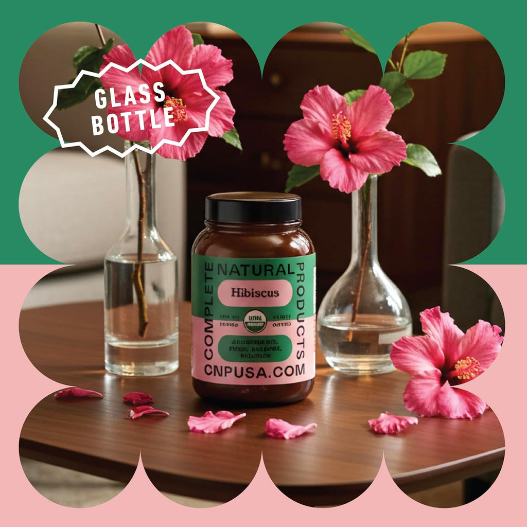 Complete Natural Products Cápsulas de Hibisco Orgánico, 550mg, 100 unidades