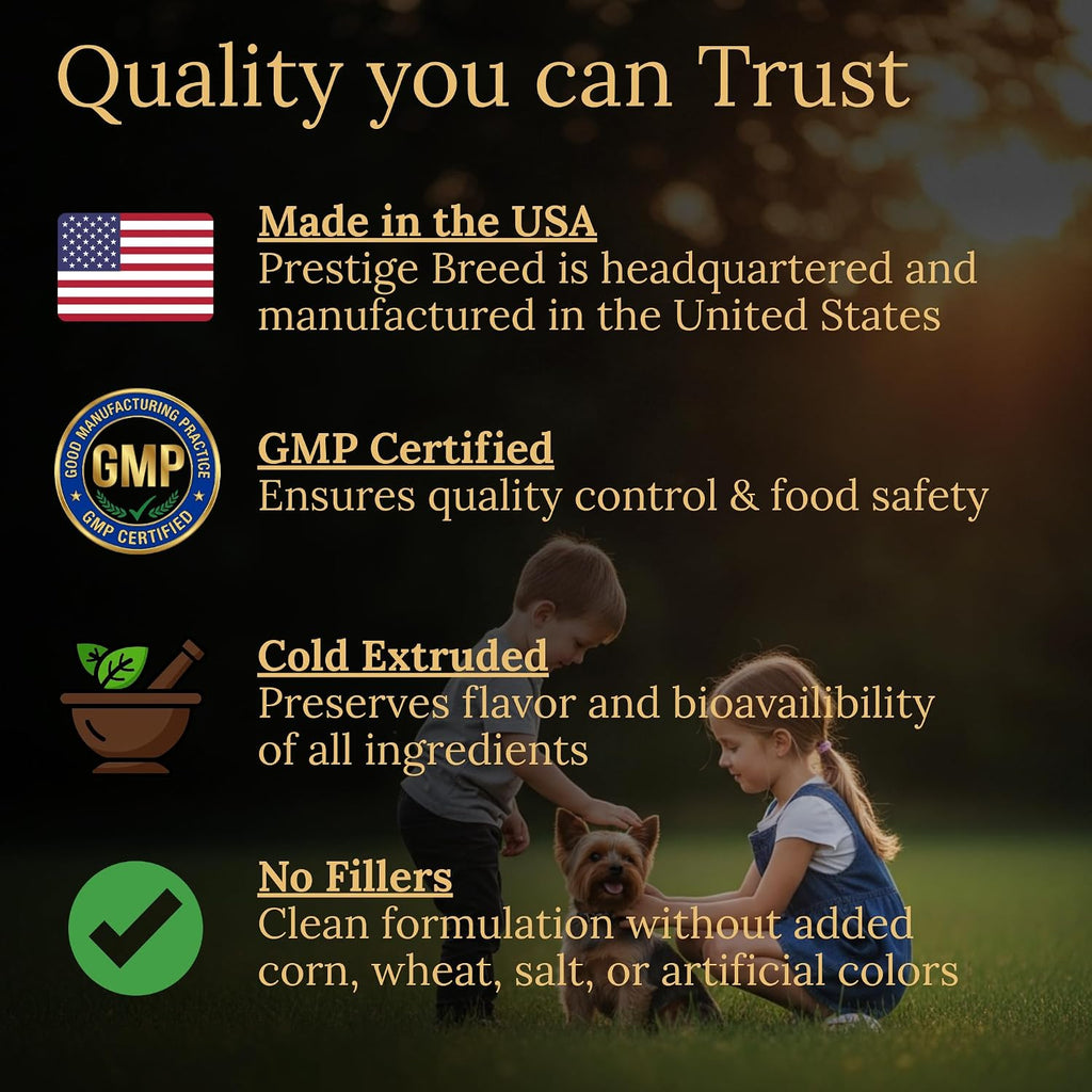 Prestige Breed Multivitamínicos: Nutrición Equilibrada para tu Yorkie - 90 masticables con bacon