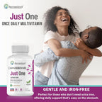 NatureGenX Just One Daily Methylated Multivitamin – Iron-Free – 60 Cápsulas (2 Meses)