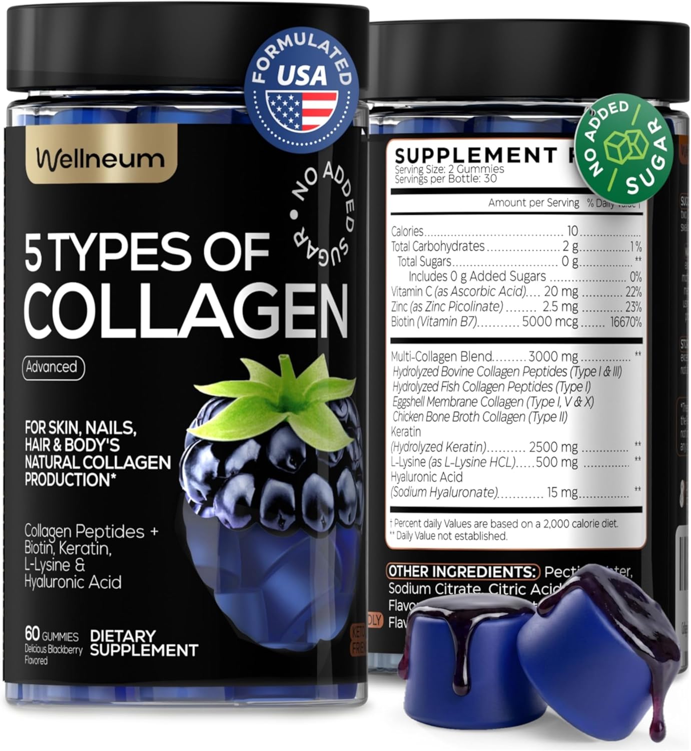 Wellneum Gominolas Multimineral de Sea Moss 3000 mg con Probiótico y Aceite de Semilla Negra (2 Paquetes)