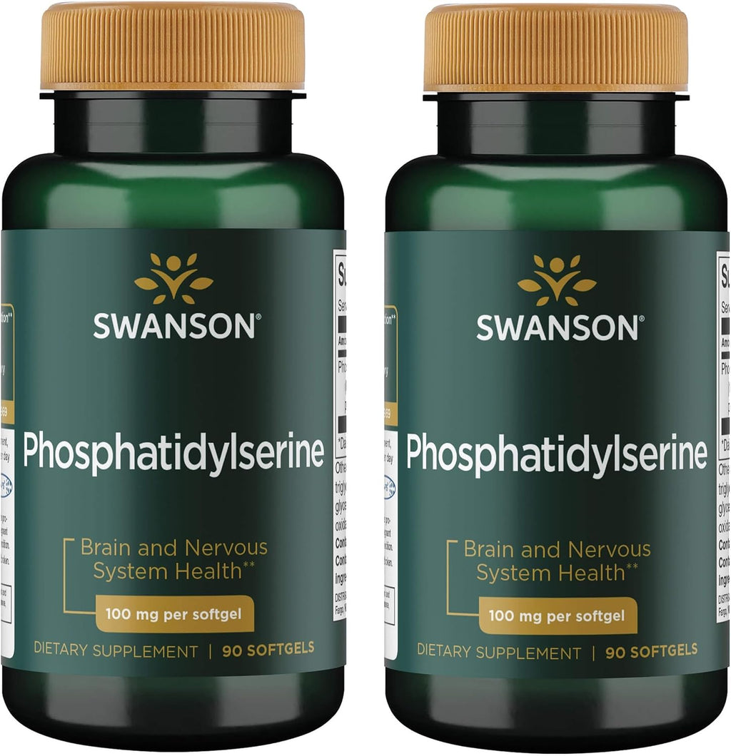 Swanson Fosfatidilserina 100 mg, 90 cápsulas blandas (Pack de 2)