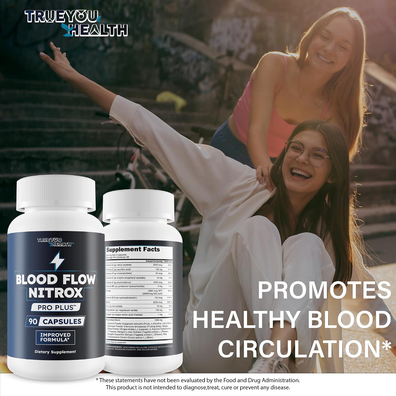 Blood Flow Nitrox Pro Plus - Suplemento de circulación sanguínea para hombres