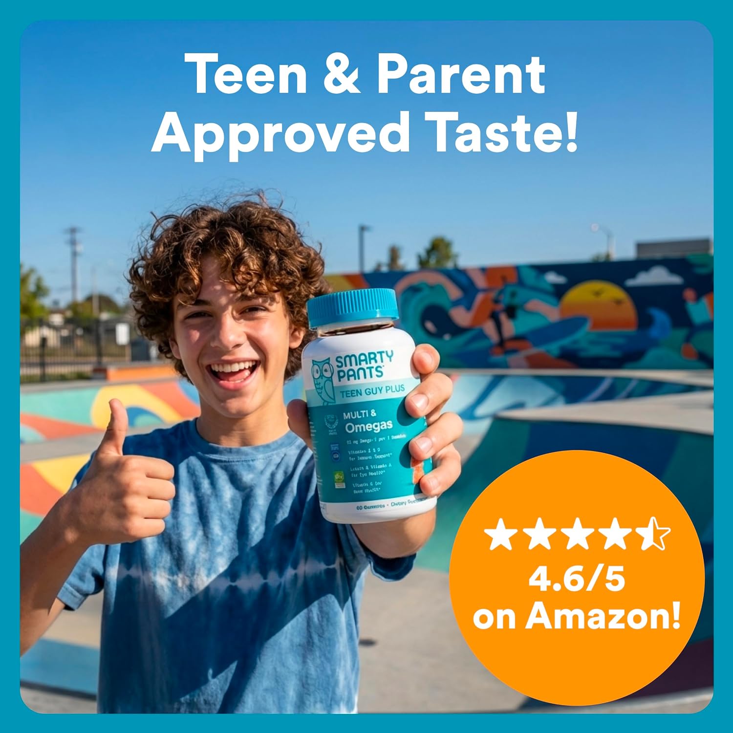 SmartyPants Teen Guy Plus Multi & Omegas Gominolas Multivitamínicas, 60 uds