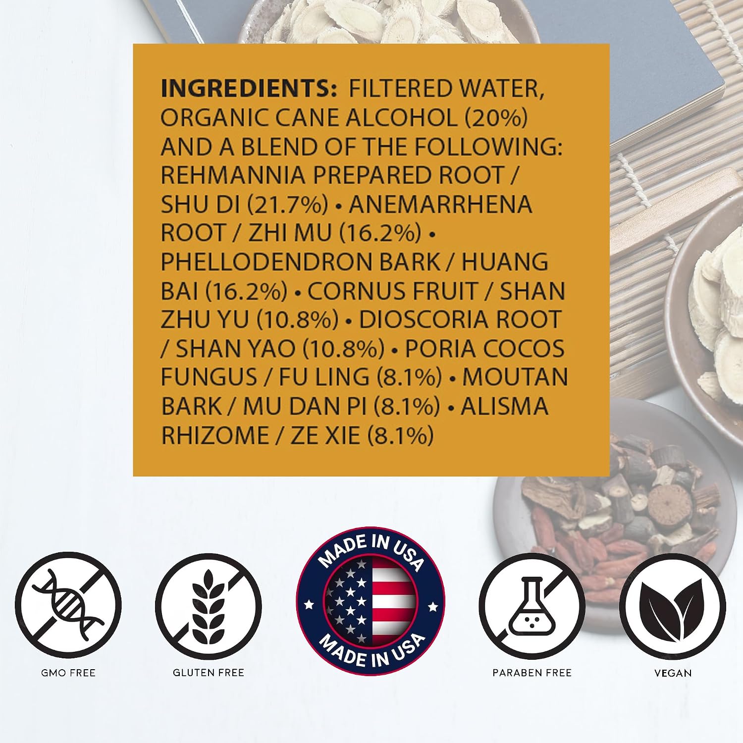 Rehmannia Eight - Zhi Bai Di Huang Tang - Tintura Herbal (Extracto Líquido) - 30ml