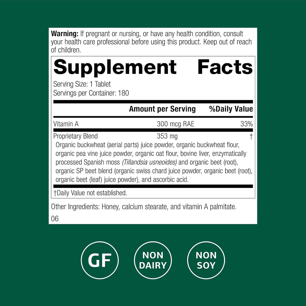 Standard Process Arginex - Complemento alimenticio con vitamina A (180 comprimidos)