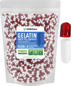 XPRS Nutra Cápsulas Vacías Tamaño 3 - 1000 Unidades de Cápsulas de Gelatina Bovina para Rellenar (Negro/Rojo)